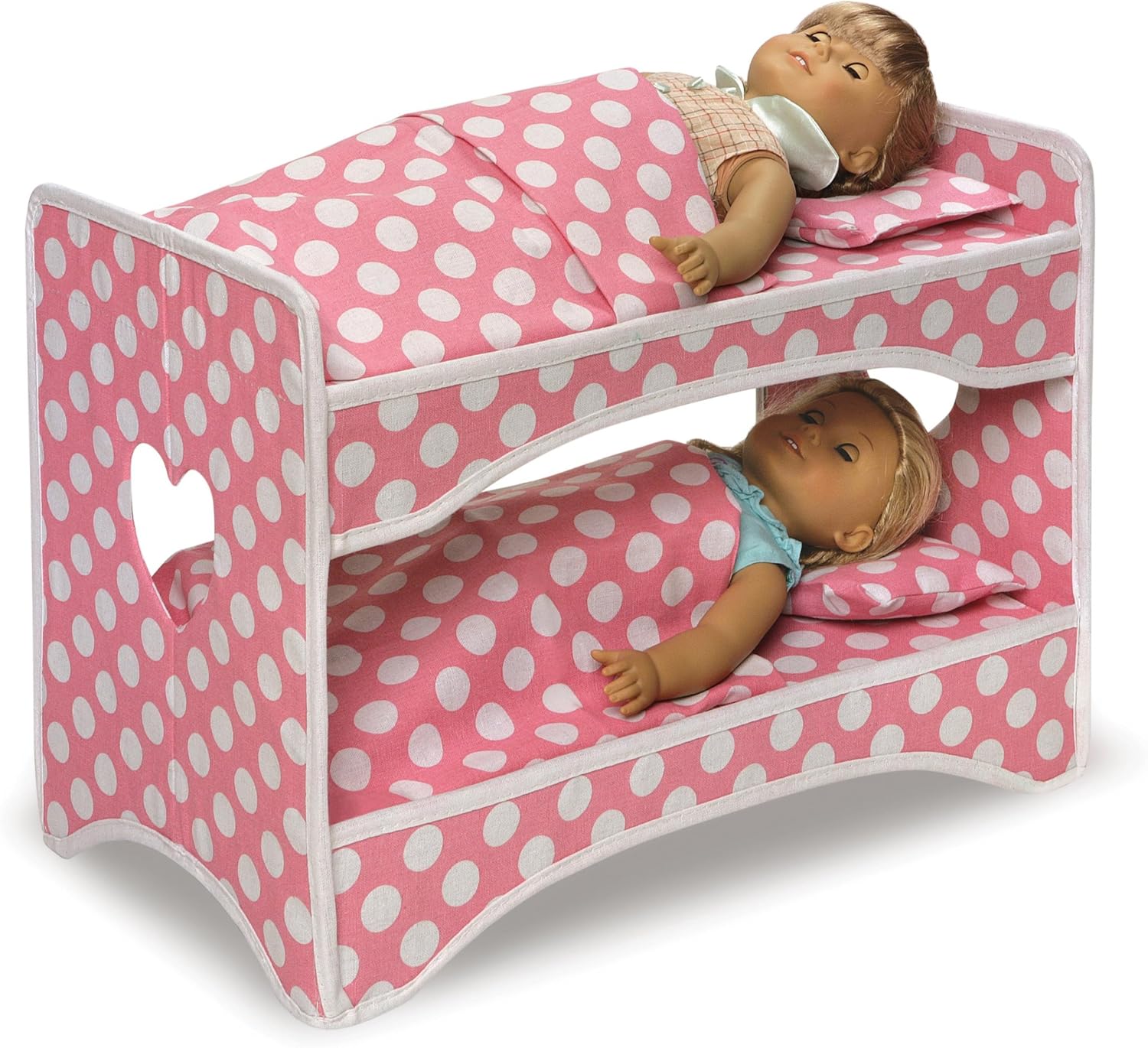 Badger Basket Double Doll Travel Case - Fits 18 Inch Dolls - Includes 2 Doll Beds, Blankets, Storage Compartments, Carry Handle - Lightweight Portable Organizer for Doll Accessories