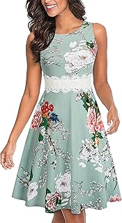Women's Cocktail A-Line Embroidery Casual Party Summer Wedding Guest Dress A079 - Buy now