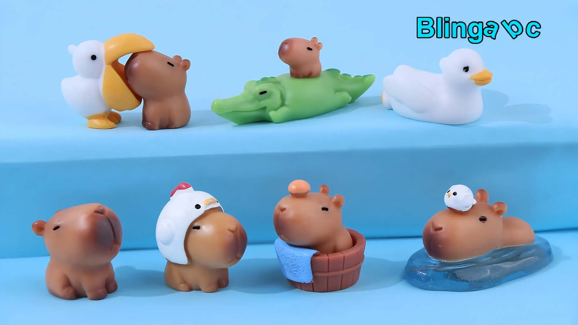 27 Stück Mini Capybara Figuren – Aus Harz Für Deko & Kuchen | Für Feengarten & Party-Dekoration