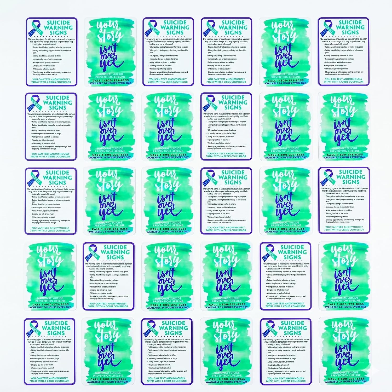 Fun Express Suicide Awareness Wallet Cards 36 Pack