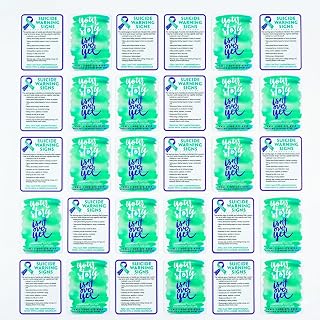 Fun Express Suicide Awareness Wallet Cards 36 Pack - Mental Health Gifts for Awareness Events & Community Outreach | Prevention Information Cards with Hotline Resources for National Suicide Prevention Month