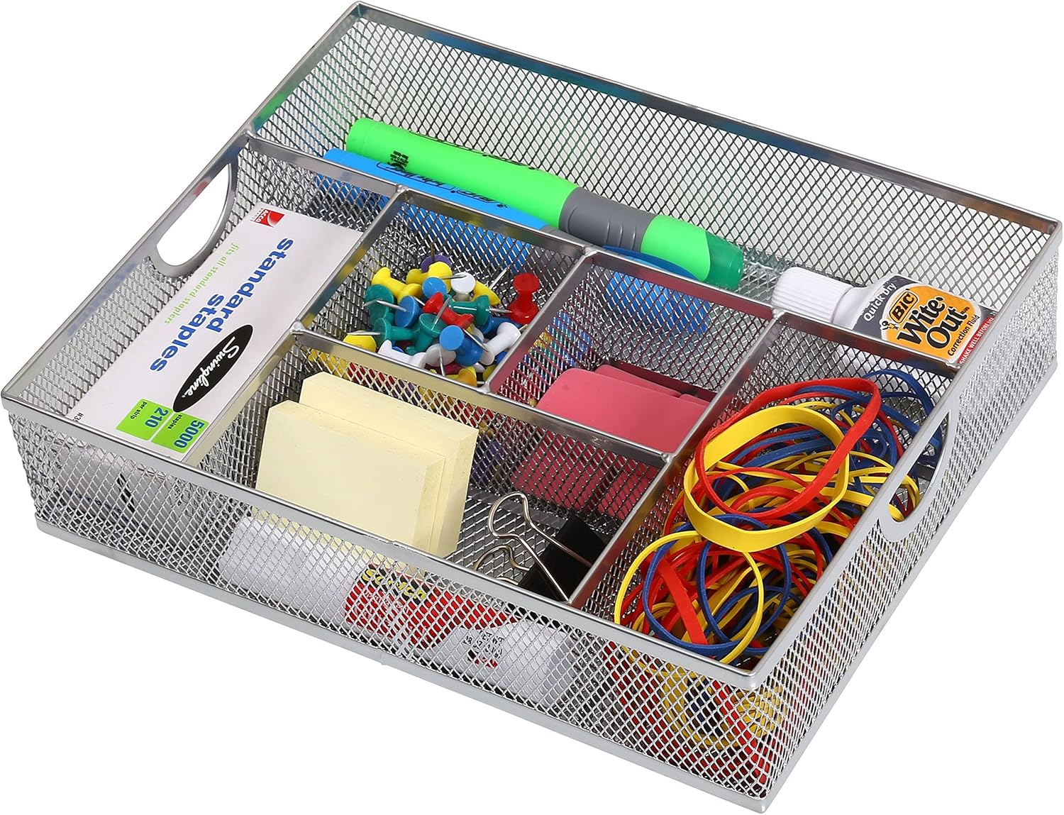 YBM HOME Cosmetic Storage Makeup Organizer Holds Your Cosmetics, Makeup Brushes, Pencils and Accessories, Designed for Vanity Bathroom or Counter Dresser, Stainless Steel Mesh Design 1152