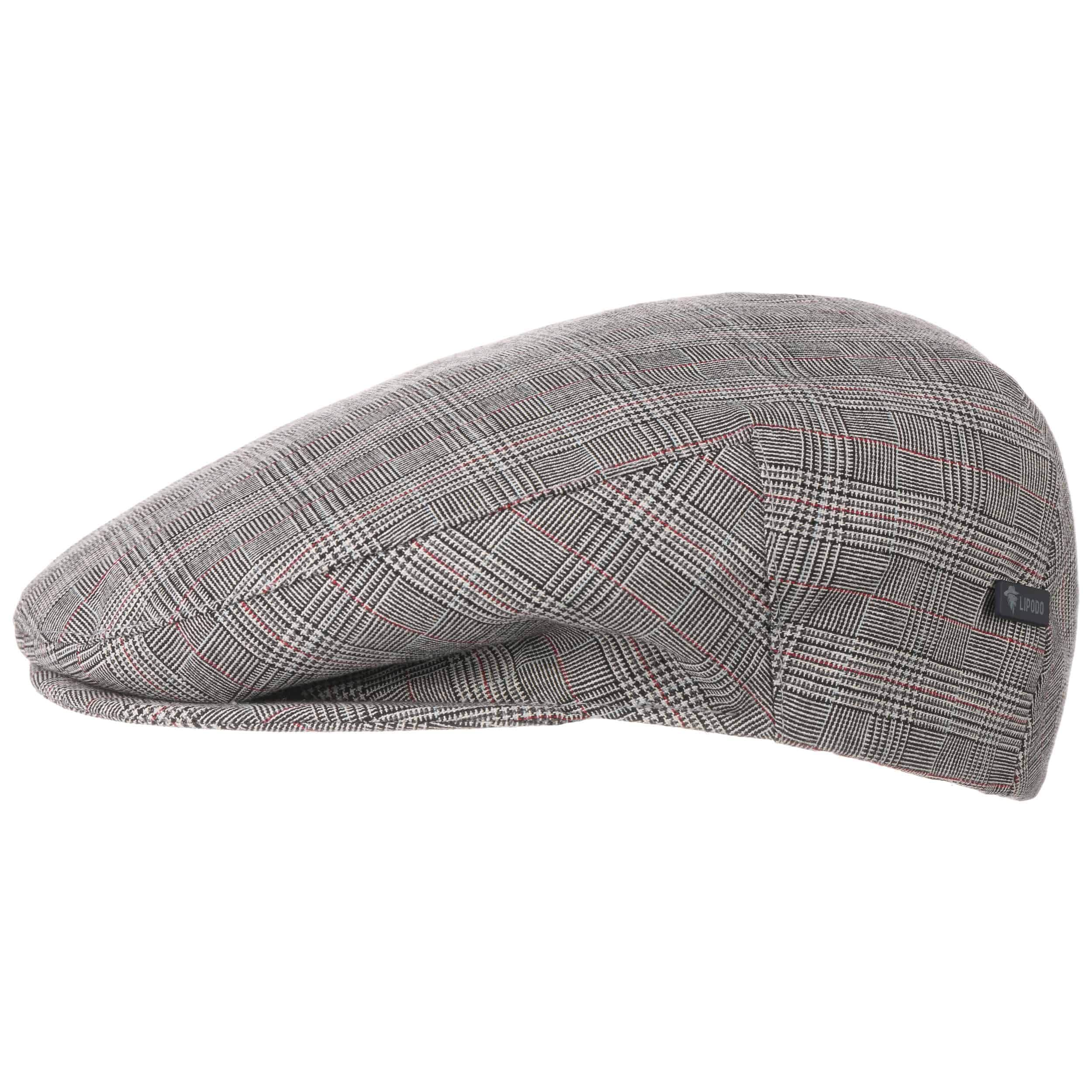 Lipodo Casquette a Carreaux Devron Homme - Made in Italy en Coton Gavroche avec Visiere, Doublure Ete Printemps-ete