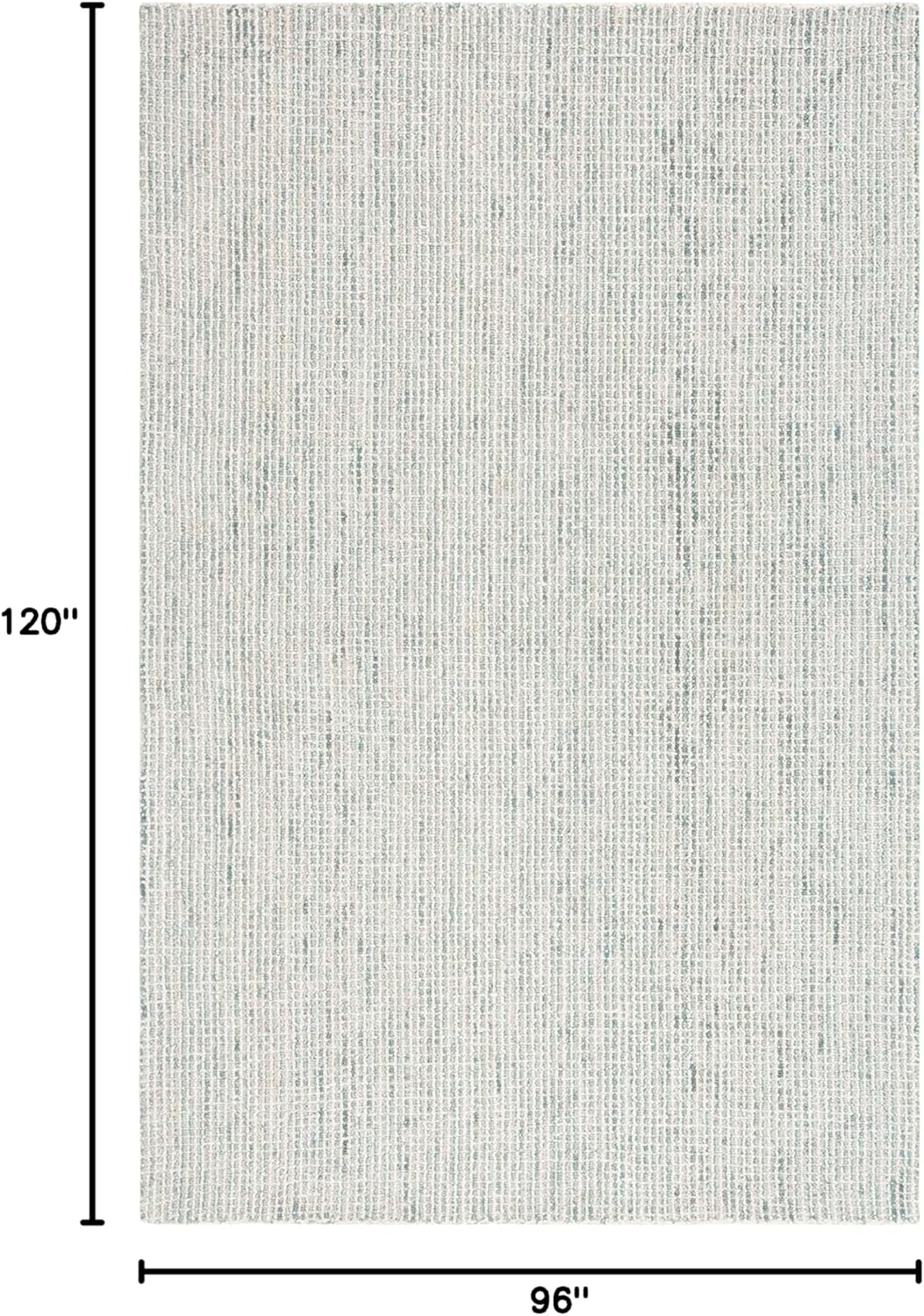SAFAVIEH Area Rug 8x10 - Abstract Collection - Large - Green & Ivory, Handmade Wool, Ideal for Living Room, Bedroom, Office, Dining Space (ABT484Y)