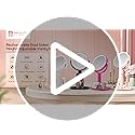 B Beauty Planet Vanity Mirror with Lights, 30X Magnifying Makeup Mirror with 3 Lighting and Adjustable Brightness, Rechargeable 2-Sided Height Adjustable Desk Mirror for Bathroom, Women