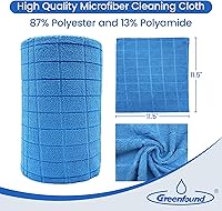 Vista 4 de Greenfound Rollo de paño de limpieza de microfibra, paquete de 80, toallas extraíbles para automóvil, toallas de papel reutilizables lavables, súper