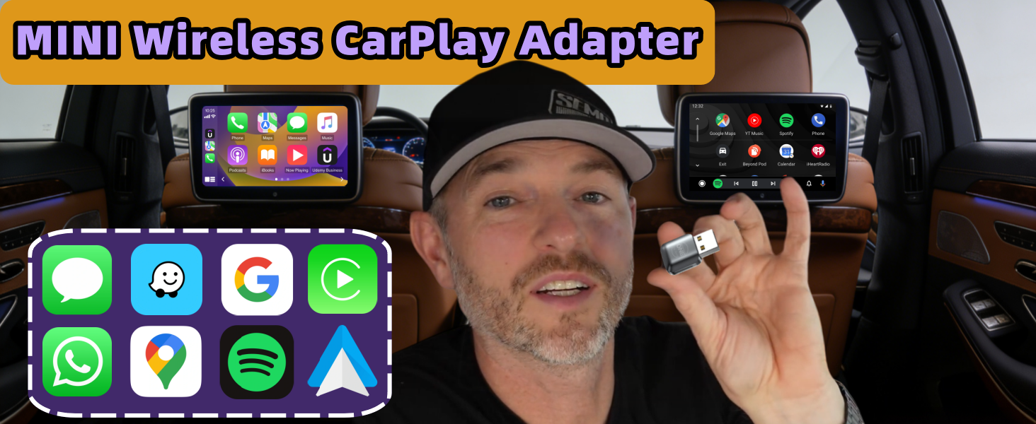 Amazon.com: OneCarStereo Wireless CarPlay Adapter, Android Auto