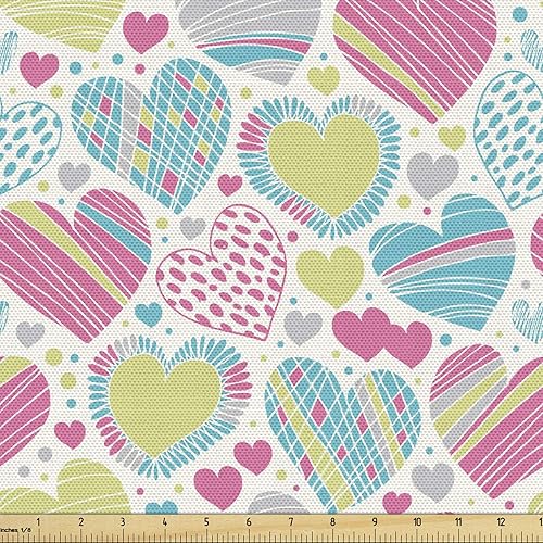 Miniatura 95 de Lunarable Tela suculenta de The Yard, flores en acuarela estilo pintura coloridas flores de primavera tema de jardinería, tela de microfibra