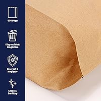 Vista 2 de Hospeco - GID-HOSKL-260 Bolsas de higiene femenina con refuerzo KL Waxed Kraft, 10.25” x 7.5” x 3.5”, (caja de 500)