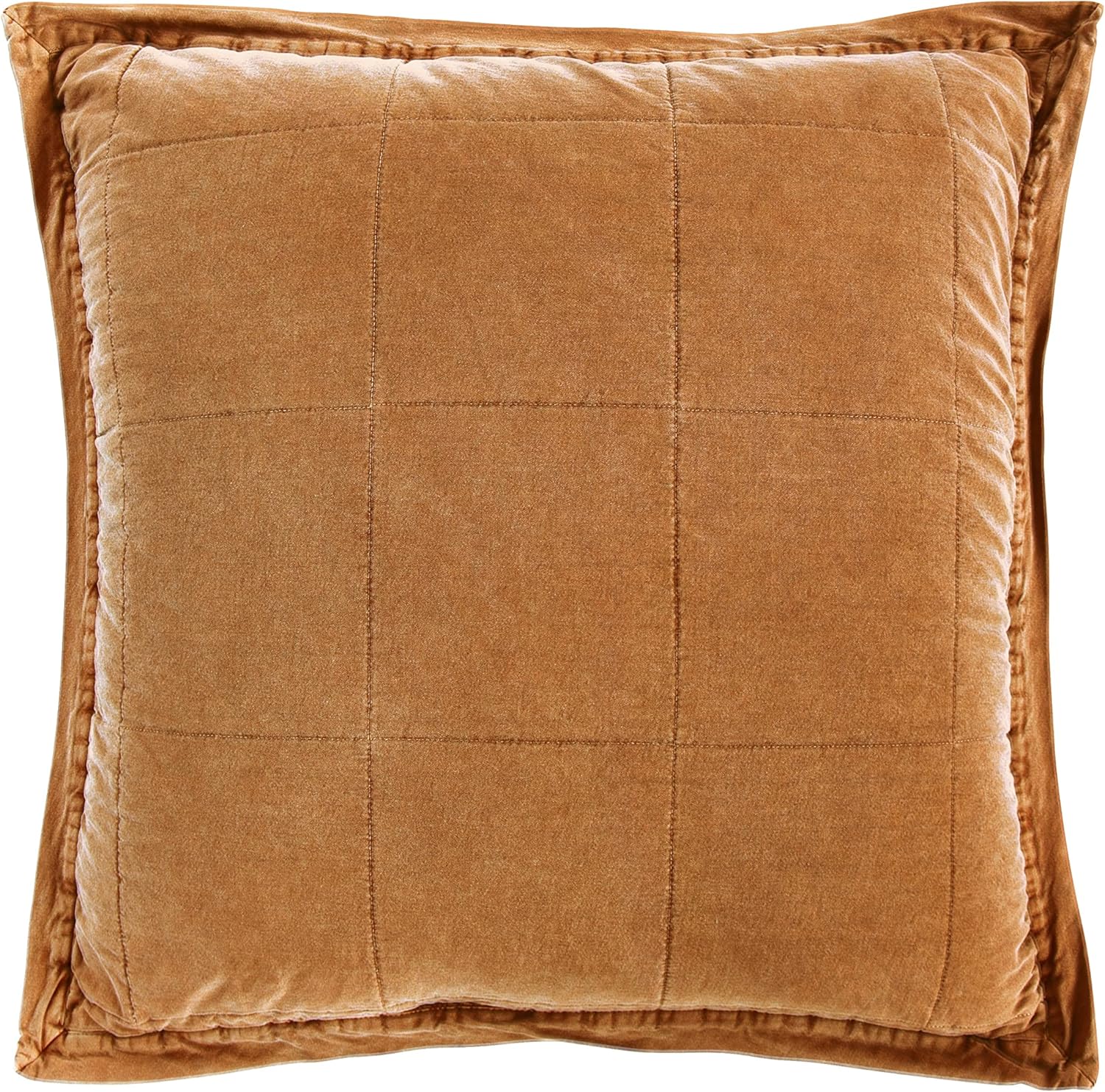 HiEnd Accents Stonewashed Cotton Canvas Euro Sham Pillow