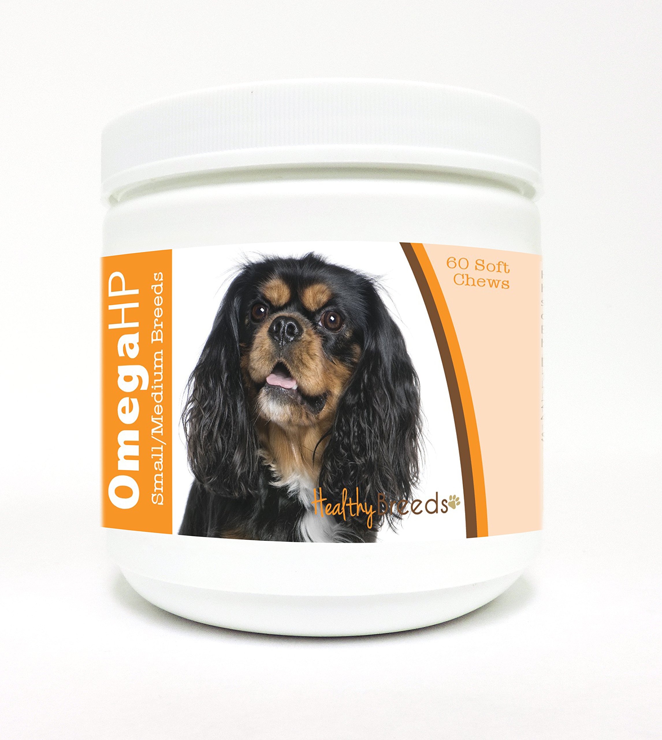 Healthy Breeds Cavalier King Charles Spaniel Omega HP Fatty Acid Skin and Coat Support Soft Chews 60 Count