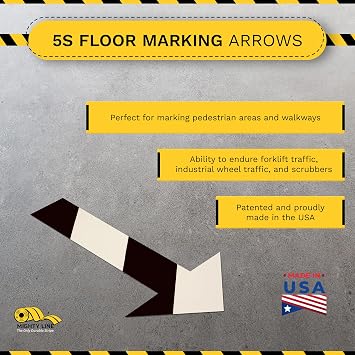 Mighty Line Directional Arrow Floor Markers, 50 ct, 10 x 6 in