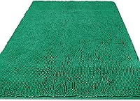 Vista 57 de Yeaban Juego de alfombras de baño verde manzana 2 piezas (20" x 32" y 17" x 24"), tapetes de baño de felpilla gruesa Alfombras de baño absorbentes