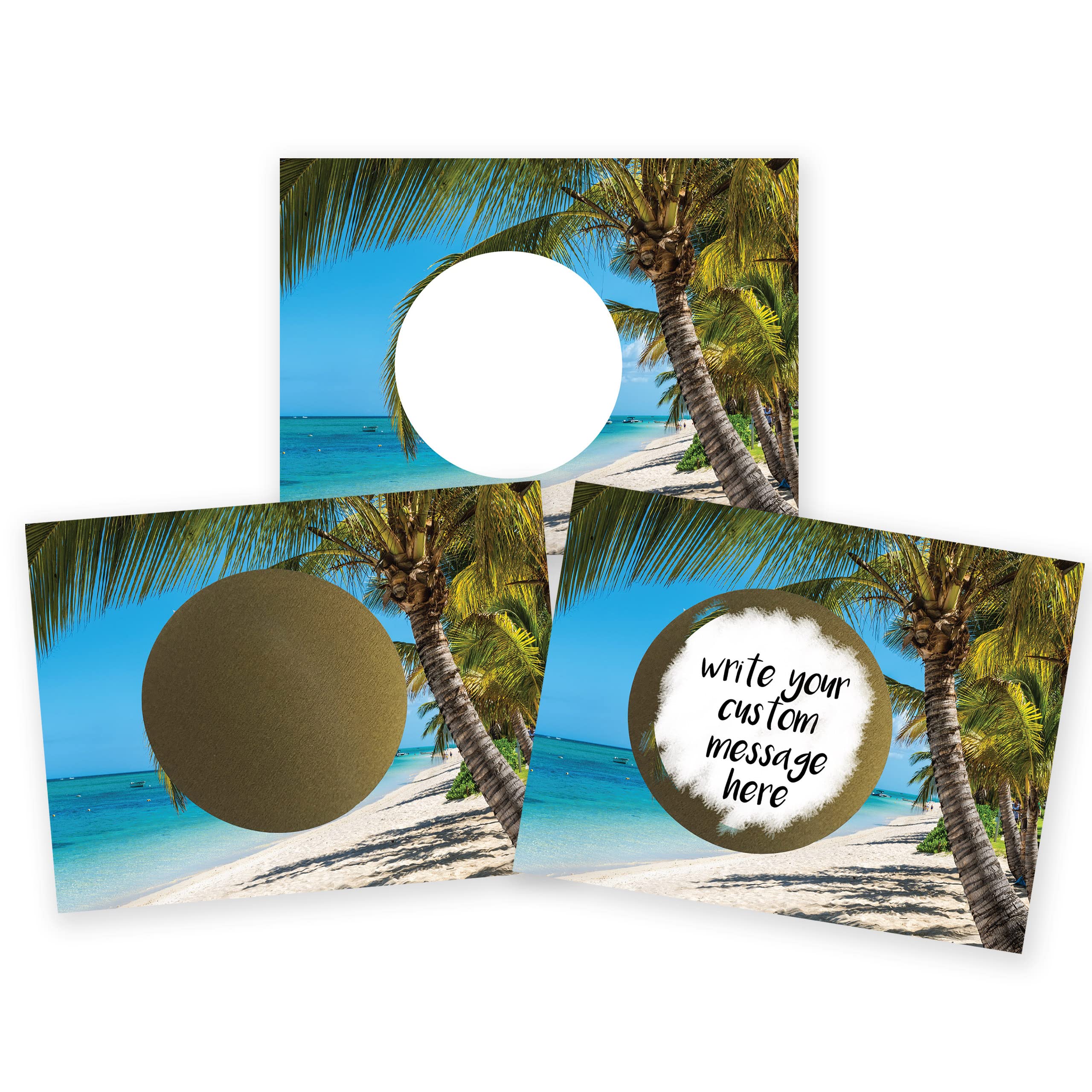 My Scratch Offs 20 Pack Tropical Beach Make Your Own DIY Scratch Off Tickets Cards & Stickers for Wedding Celebration Teacher Thank You Card and other