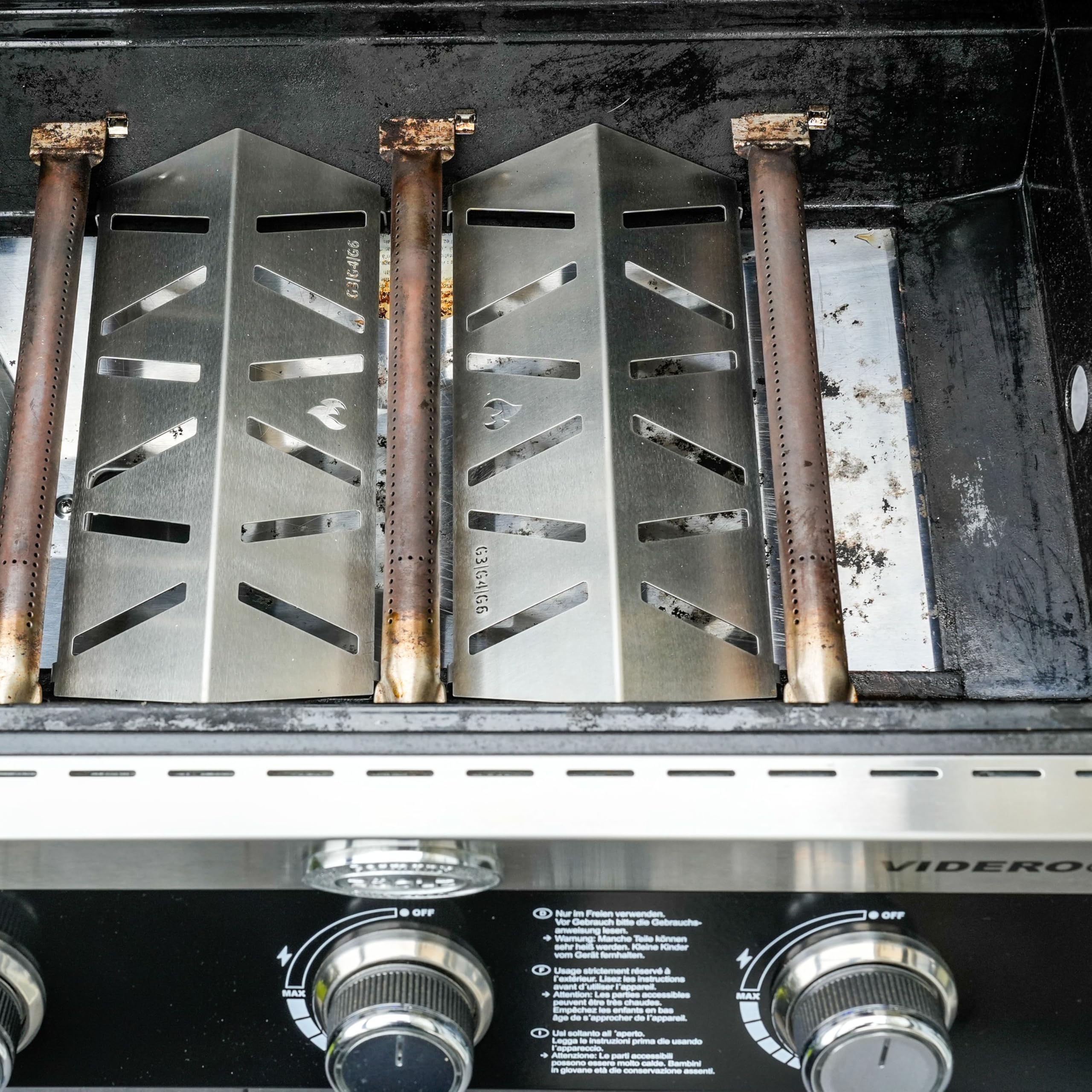Hitzereflektoren Für Rösle Videro G4 Gasgrill - Edelstahl Wärmeverteiler