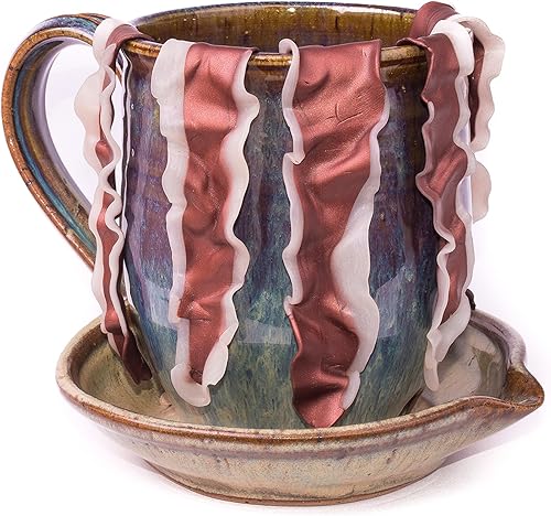 Miniatura 2 de Midnight Sun Pottery - Olla de tocino para microondas - Blue Ridge Beige