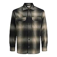 JACK & JONES Jjcarter Check Overshirt LS, Oliva impolverato