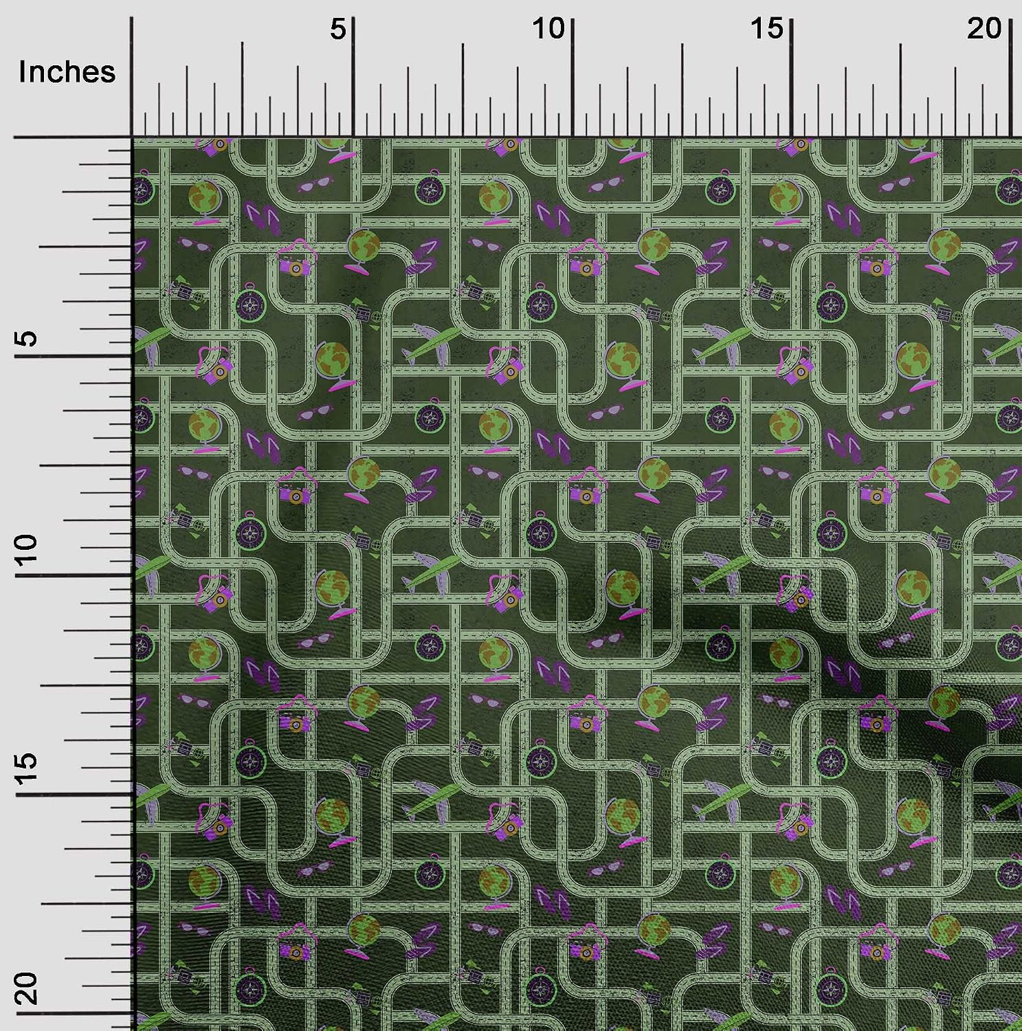 oneOone Cotton Cambric Medium Purple Fabric Travel Sewing Material Print Fabric by The Yard 42 Inch Wide-200