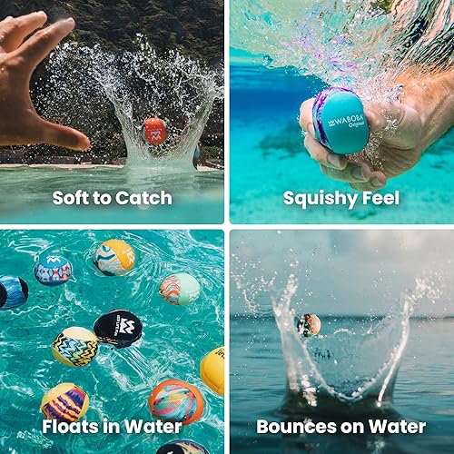 Miniatura 5 de Waboba Original Water Bouncing Ball - Perfect Toy for Beach and Water Games - Skips on Water - Invented in Sweden Neon Abstracto