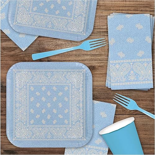 Miniatura 5 de HOME & HOOPLA Western Party - Platos llanos de papel y servilletas de vaquero (sirve 16)