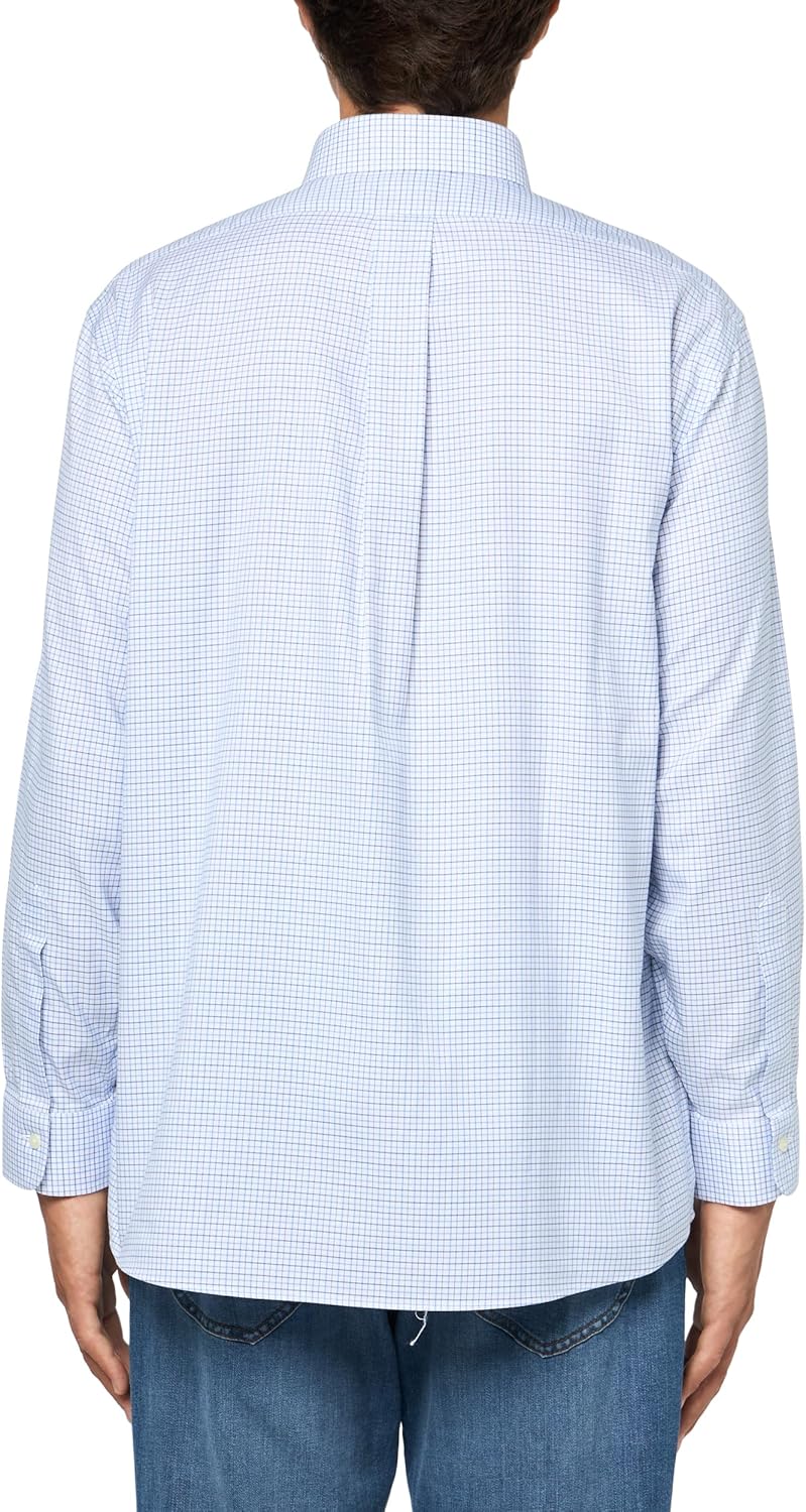 Brooks Brothers Men's Explorer Collection Non-Iron Twill Ainsley Collar Long Sleeve Dress Shirt