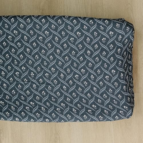 Miniatura 17 de Mebie Baby Funda para cambiador, a cuadros costeros, 100% muselina de algodón para cambiador para bebé, niño y niña, fundas de decoración de cuadros