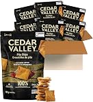 Cedar Valley Pita Chips Variety Pack | 180g (Pack of 6) | Seed Oil Free, Cooked in 100% Coconut Oil | Crisp, Golden & Flaky | No Preservatives, Non-GMO Ingredients | Healthy Snacks Made in Canada