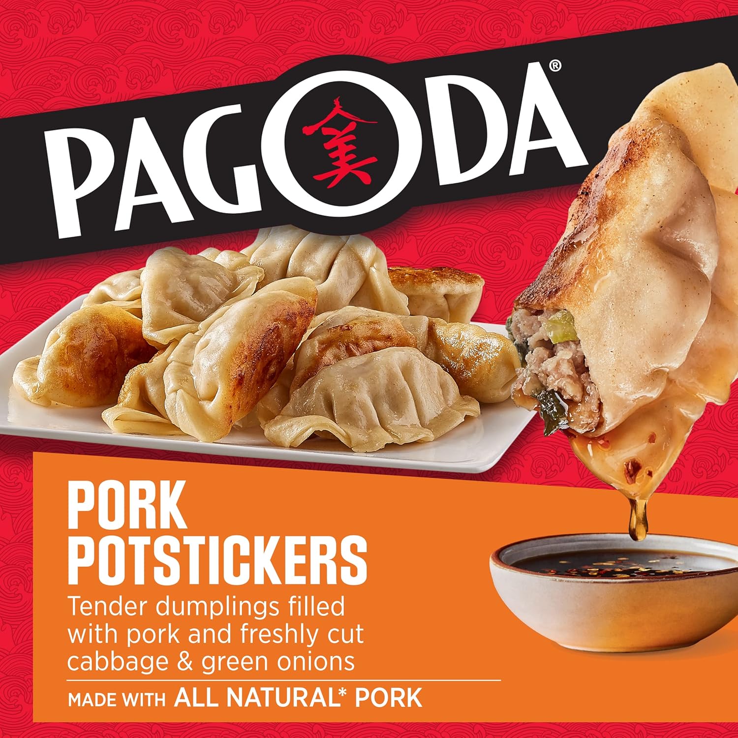 Pagoda Potsticker de cerdo con salsa de inmersión de lima Ponzu Yaxa