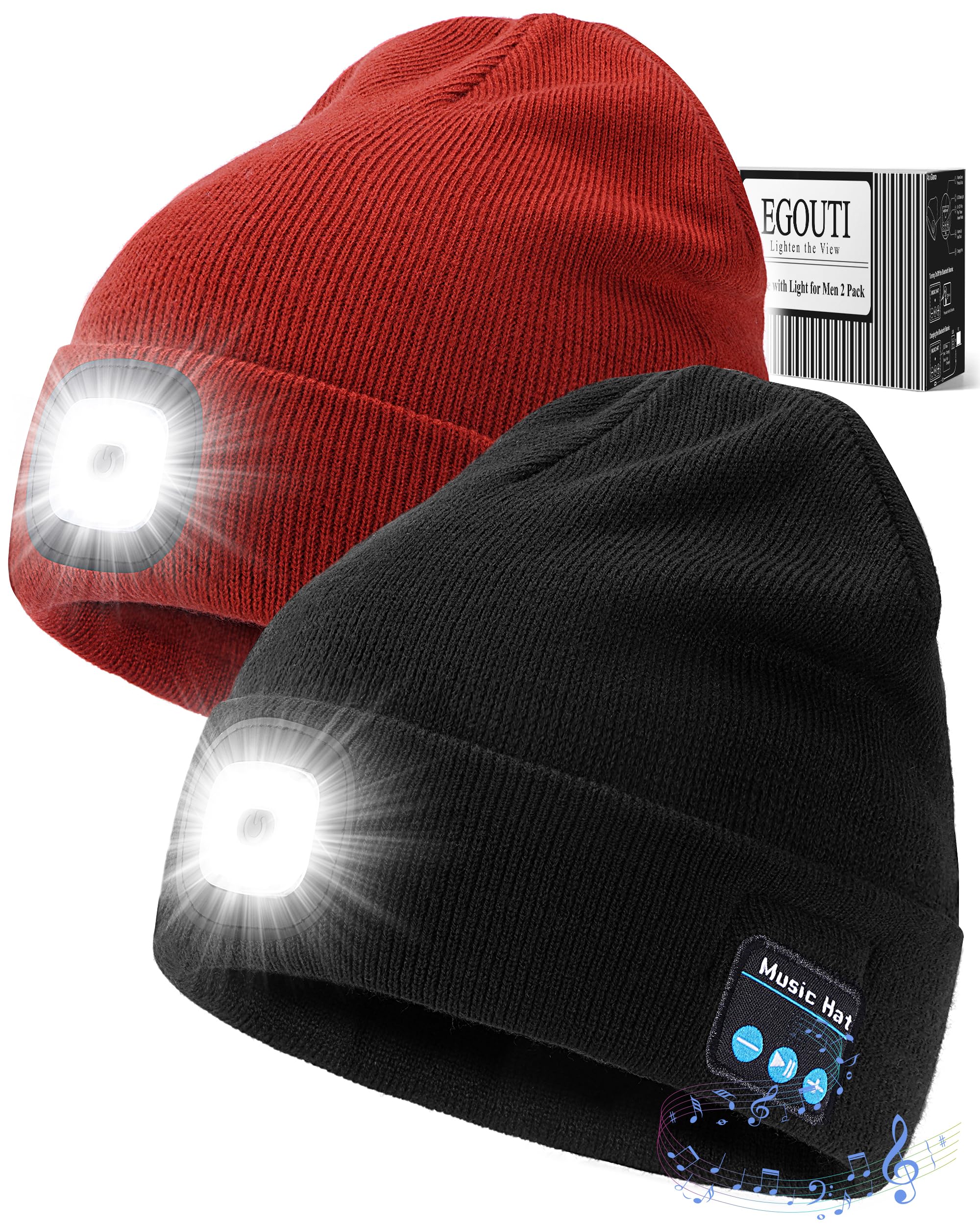 EGOUTI Bluetooth Beanie 2-Pack