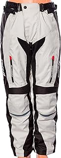 Helle Motorradhose für Sommer und Winter in schwarz/grau mit Protektoren, Belüftungssystem und herausnehmbarem Thermofutter