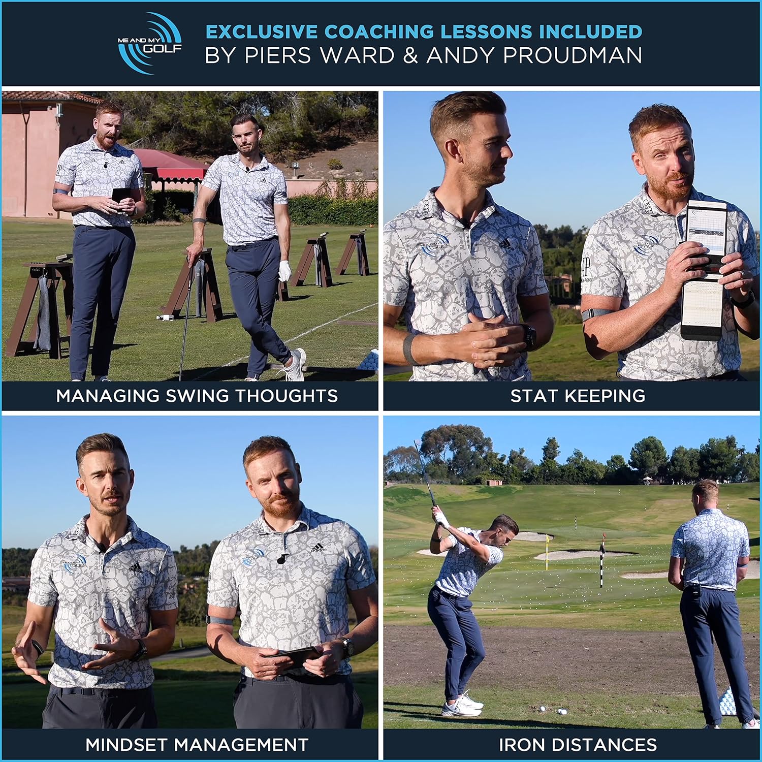 ME AND MY GOLF Premium Scorecard Holder and Stat Sheet with Unlimited Printable Sheets - Includes Instructional Training Videos