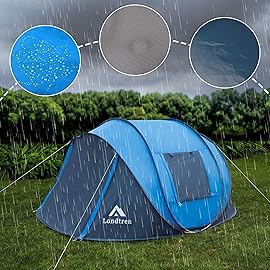 Pop Up Tents for Camping 4 Person Waterproof Popup Tent Camping Easy Up Camping Tents Instant Four Person Tent Easy