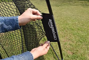 Amazon Basics Portable Golf Net, Practice Hitting Net for Indoor/Outdoor, Quick Setup, Black