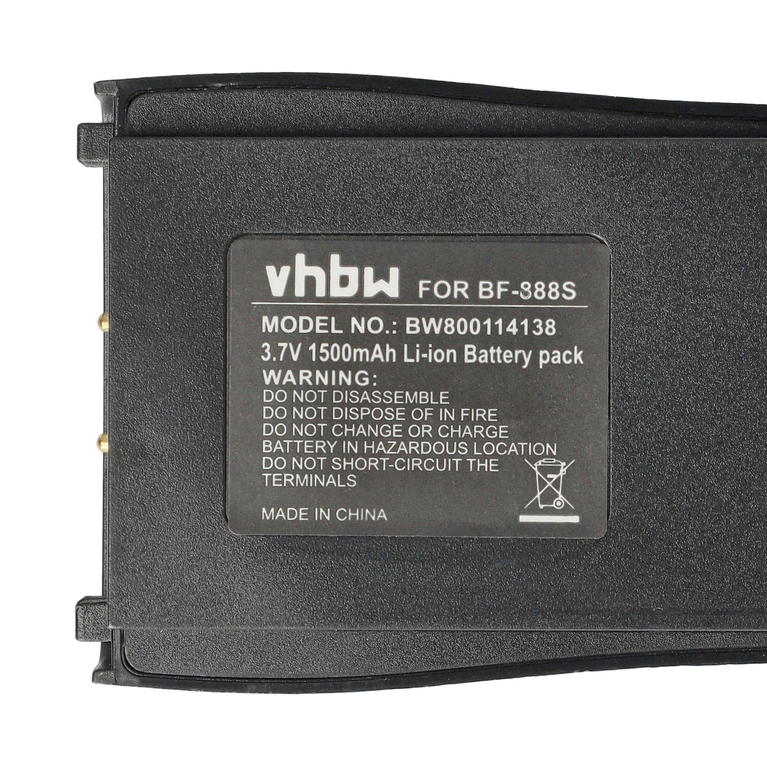 vhbw 2X Batterie Remplacement pour Baofeng BL-1 pour Radio Talkie-walkie (1500mAh, 3,7V, Li-ION)