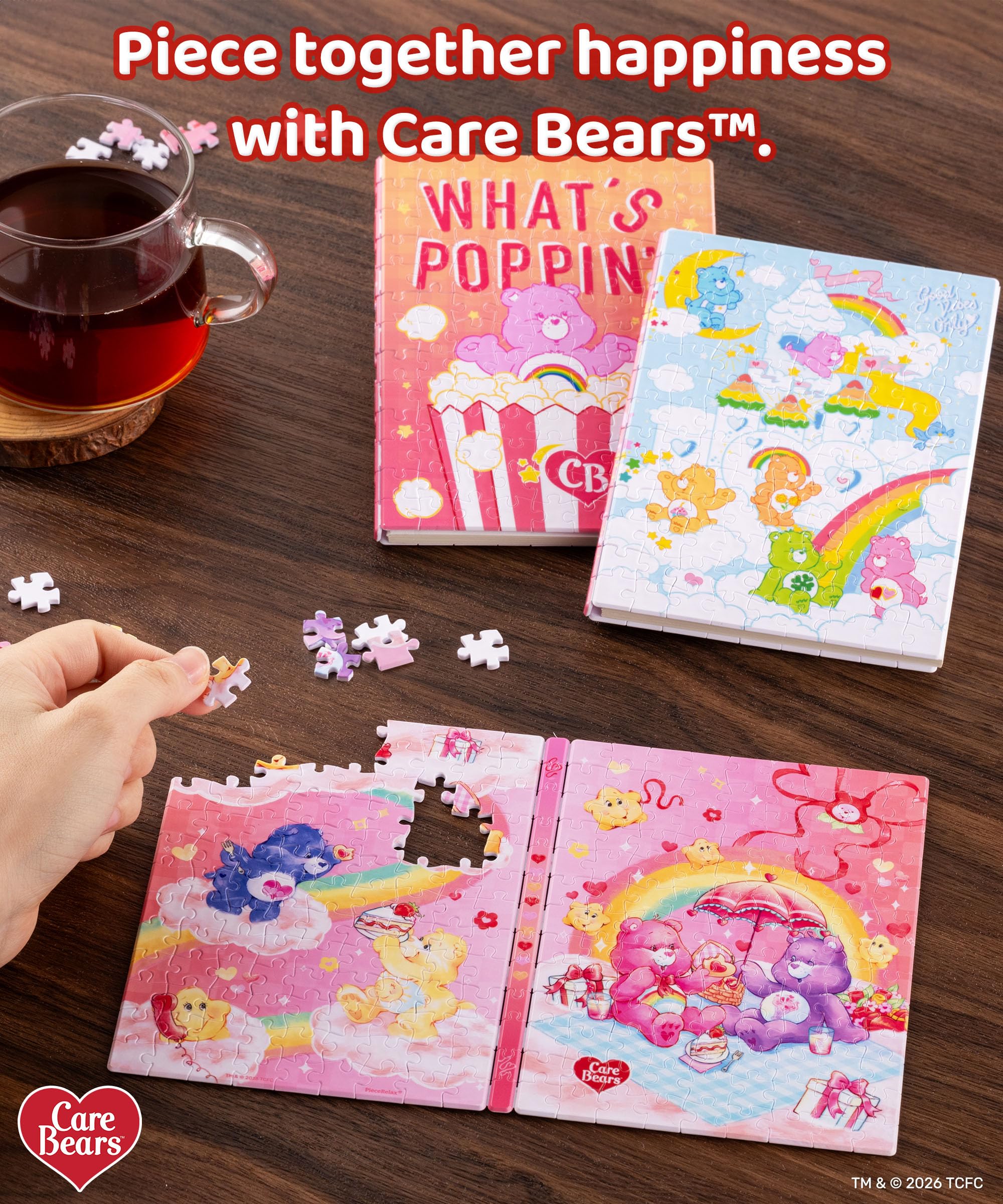 Care Bears X PieceRelax – Puzzles A6 pour adultes – Belle journée – Cadeau unique et décoration d'intérieur avec puzzle en plastique pour carnet [YB1049]