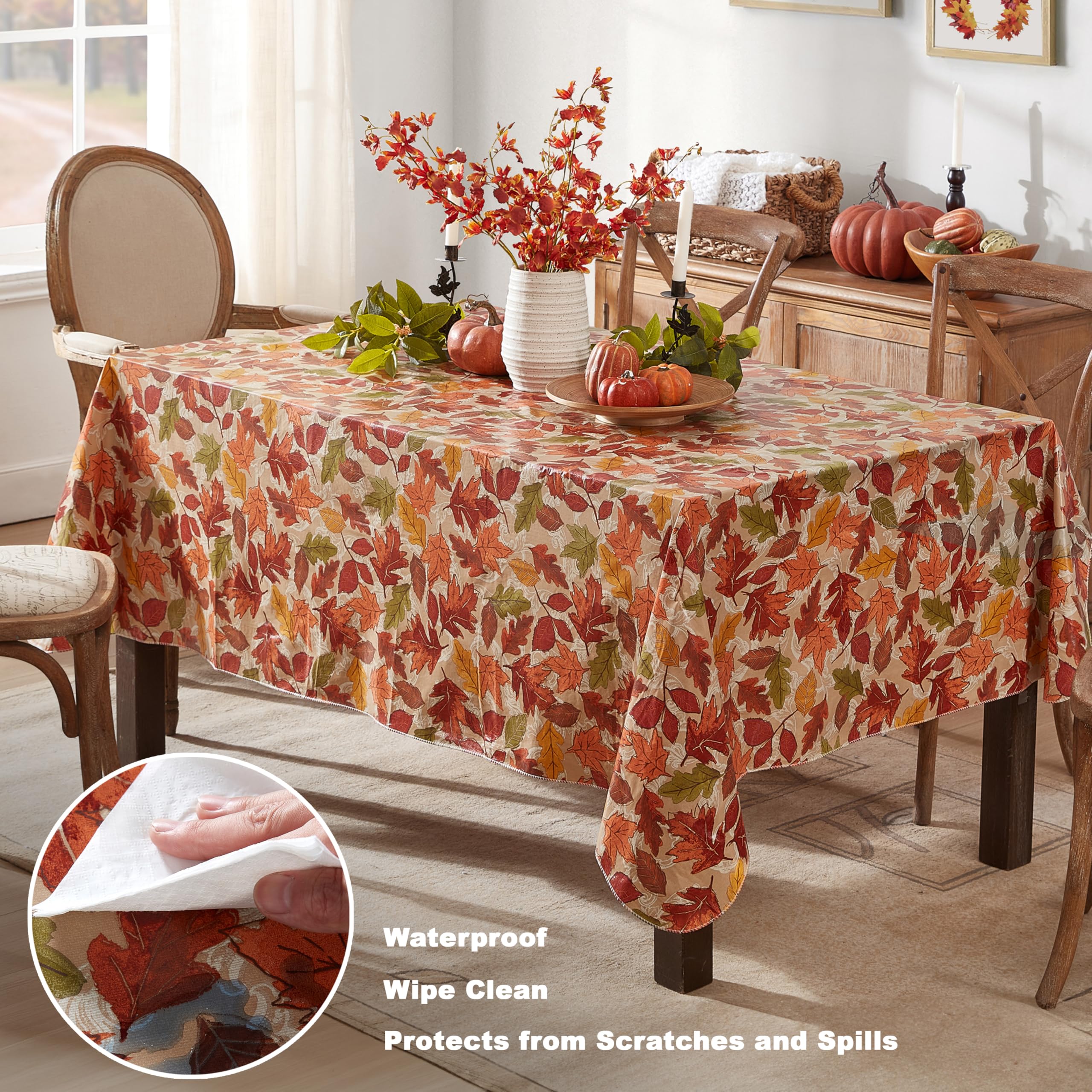 Newbridge Culloden Herbst Tischdecke – 100% Baumwolle Karo In Rost/Grün Für Thanksgiving