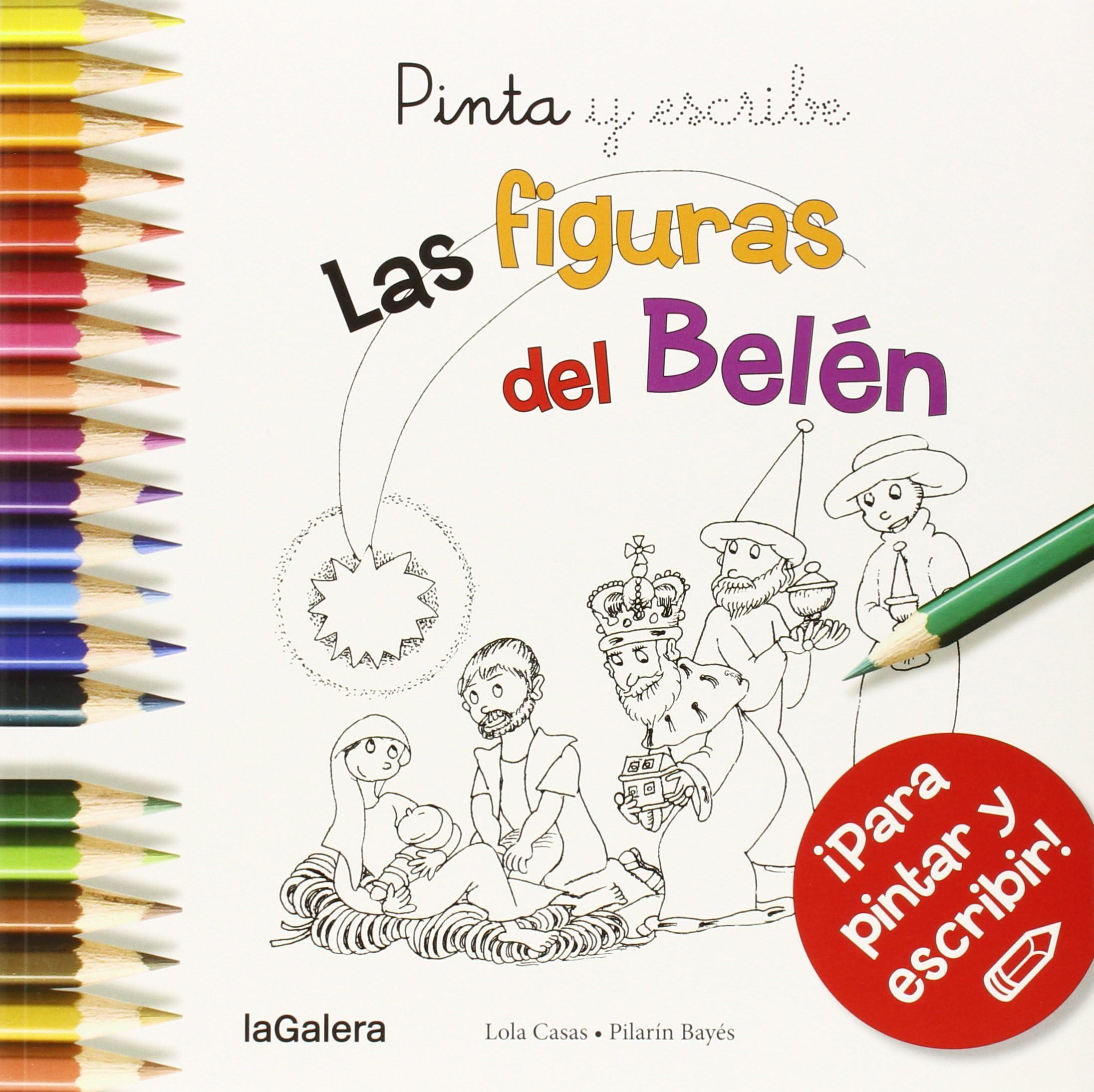 Pinta y escribe Las figuras del Belén