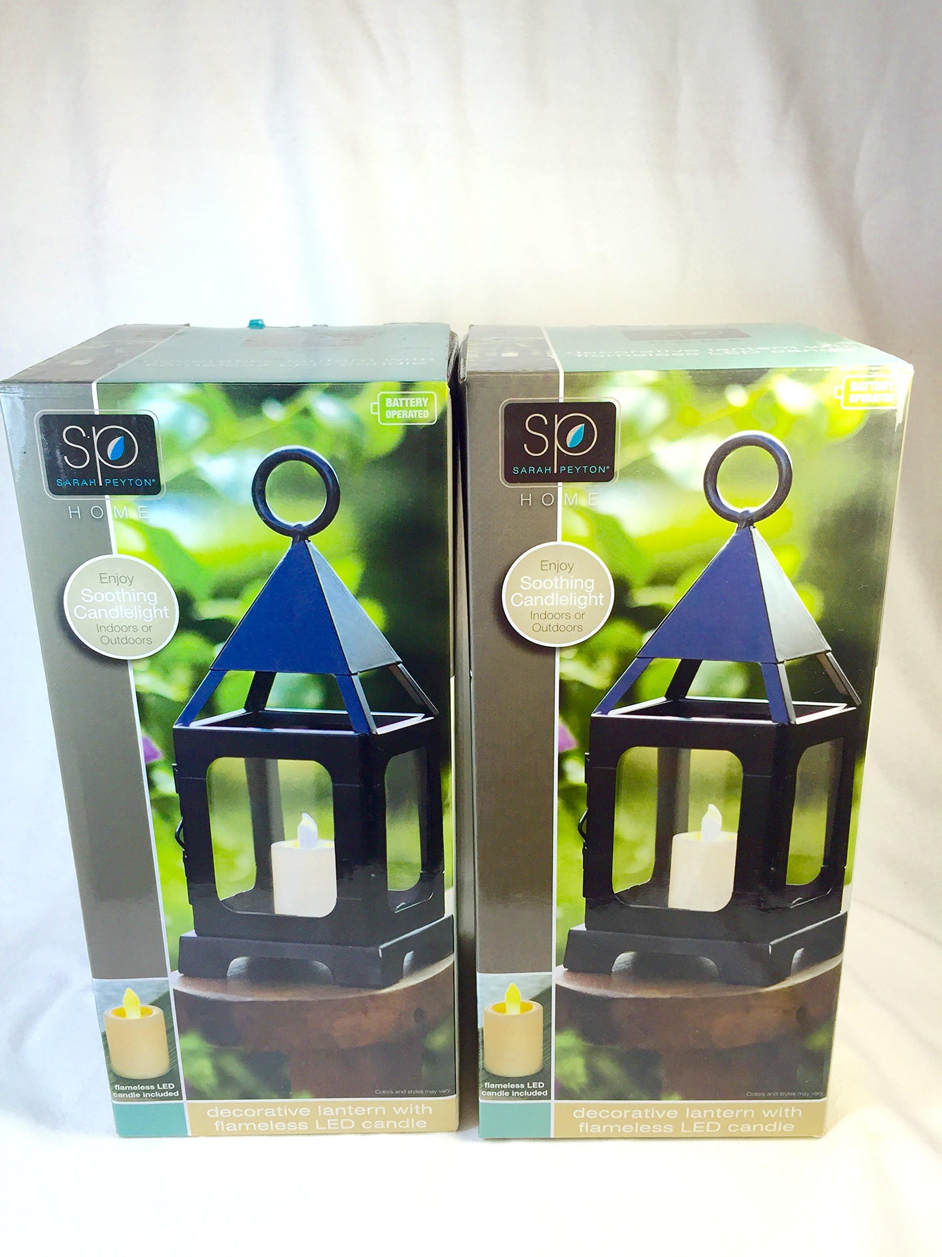 Sarah Peyton Small Lantern LED Candle Holder - *Set of 2*