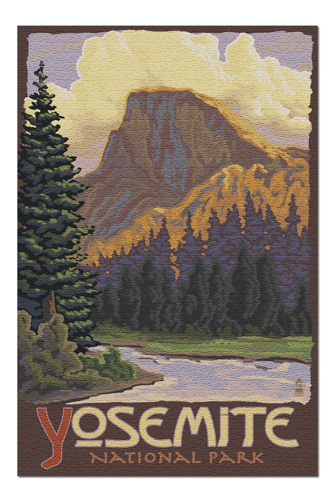 Yosemite National Park, California, Half Dome (1000 Piece Premium Puzzle, Made in USA)