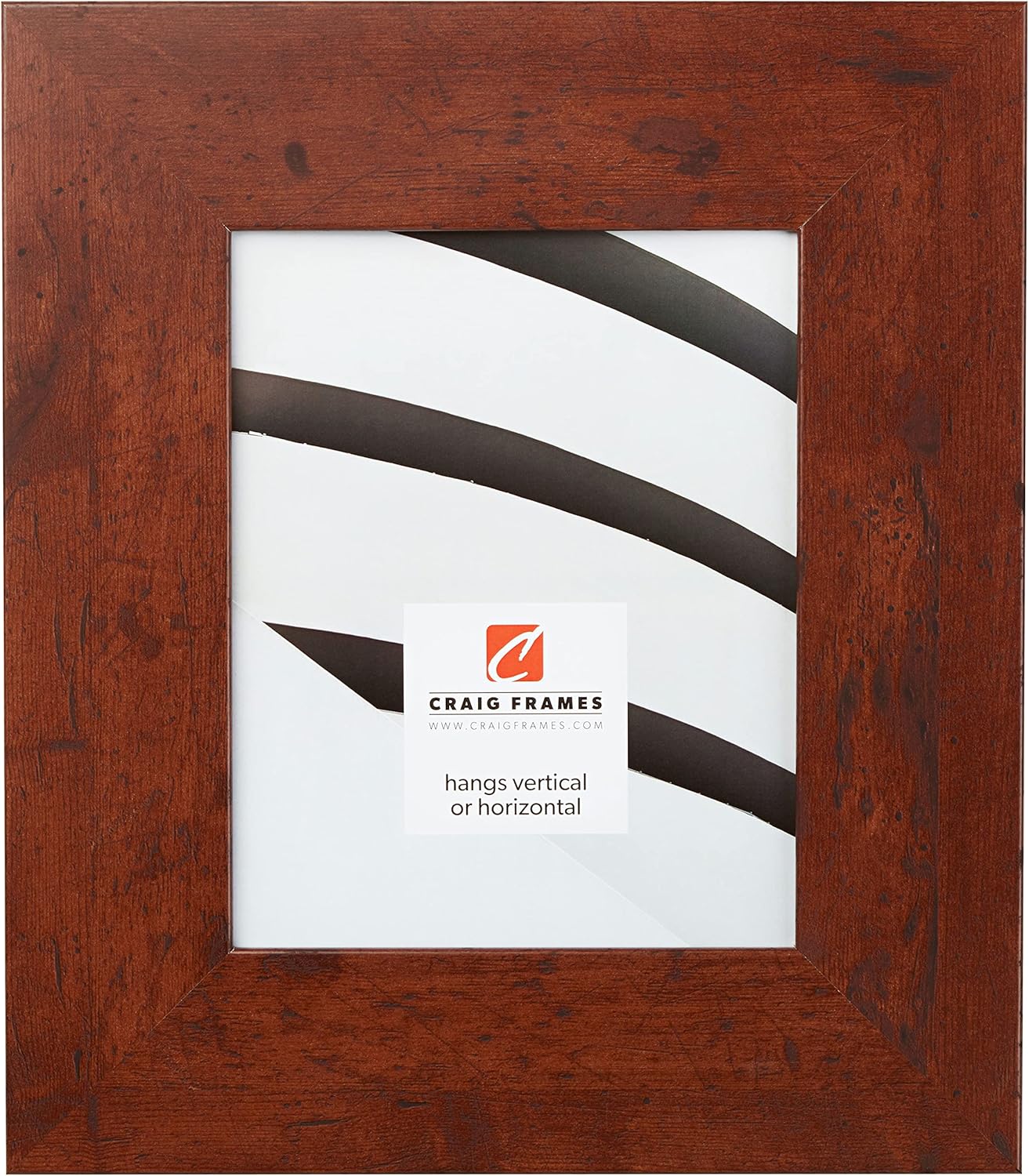 Craig Frames Bauhaus 300, 5x7 Picture Frame, Rustic Dark Walnut