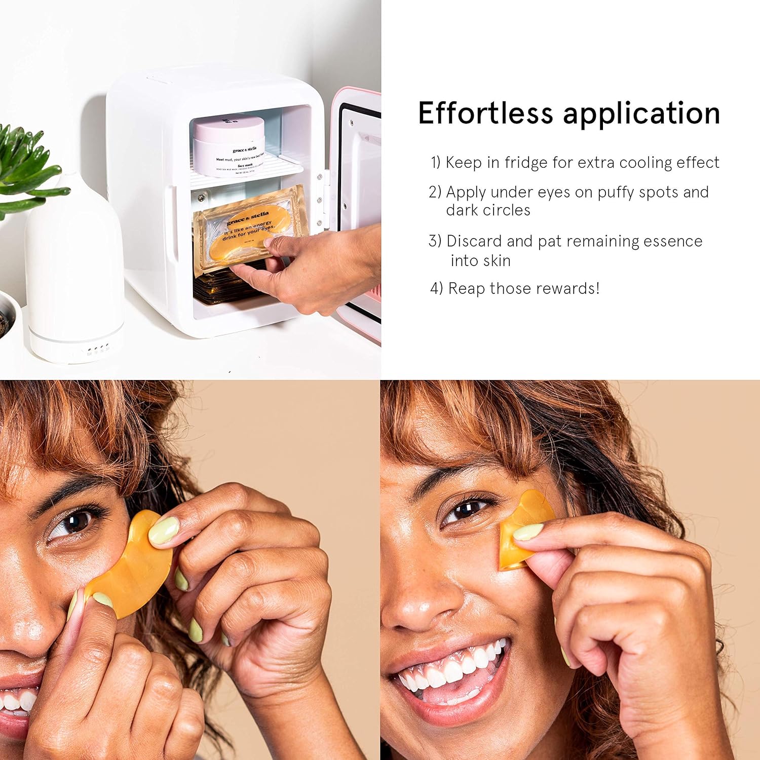 Under Eye Patches For Puffy Eyes (30 Pairs) - Vegan Energizing Under Eye Gel Pads for Dark Circles, Eye Bags, and Puffiness - by grace and stella : Beauty & Personal Care