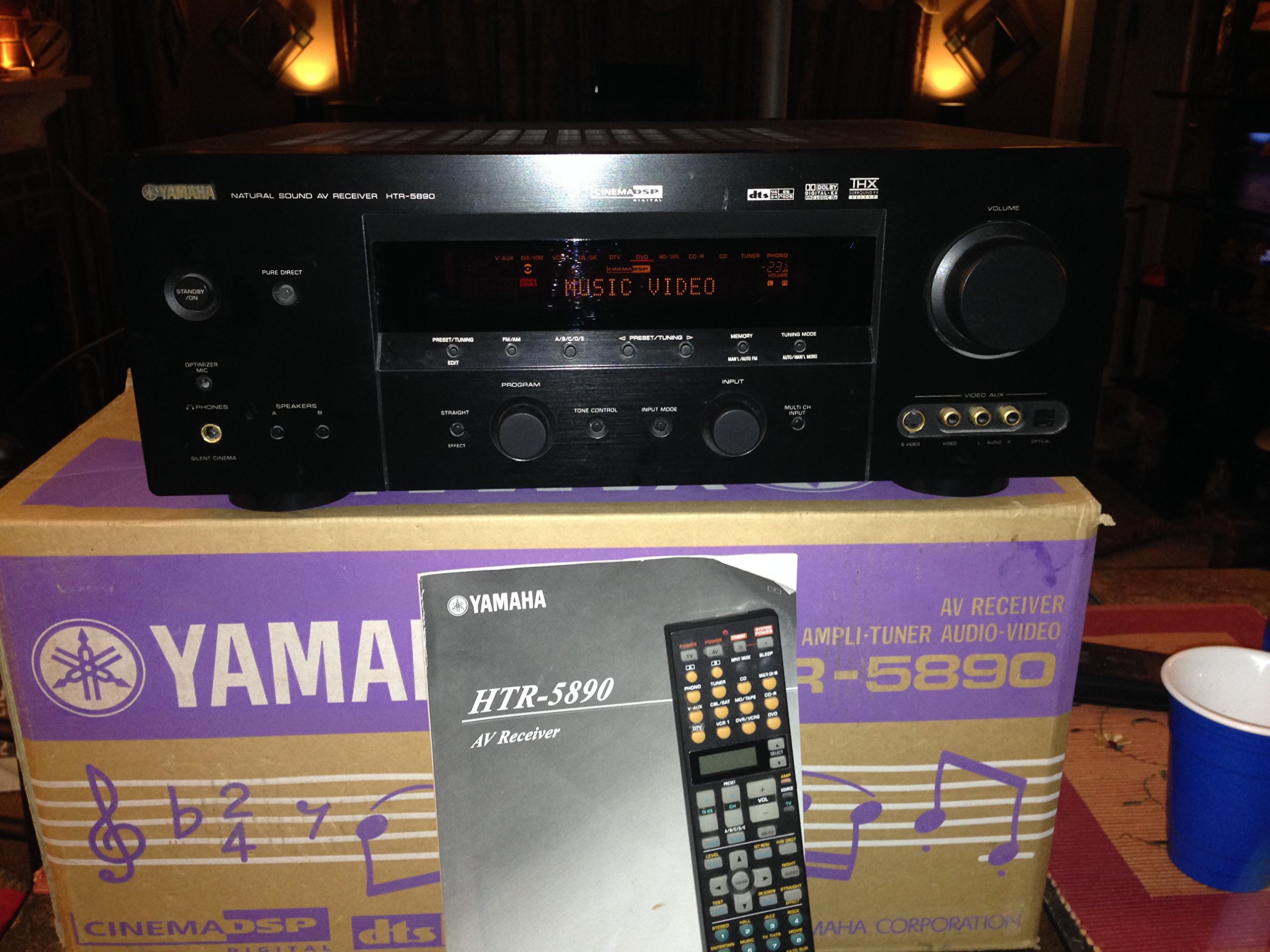 Yamaha htr-5890 Tarjeta de Sonido 7.1 Surround Receptor de A/V  display picture 1