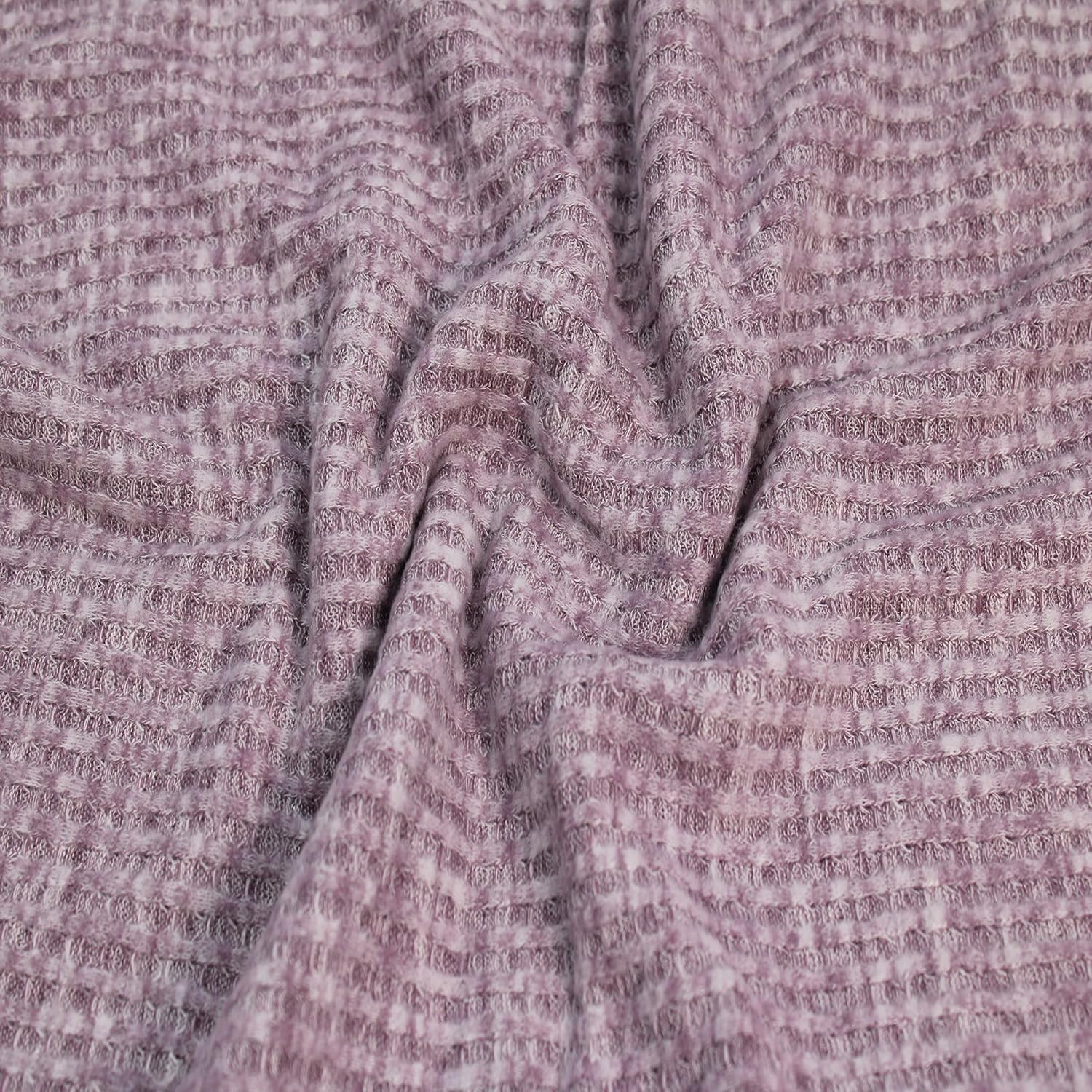 60" Wide Poly Spandex Rayon Rich Waffle Brushed Knit Fabric by The Yard - 210GSM, Medium Weight, 4-Way Stretch - Apparel, Drapery, Headbands, Decorations & DIY