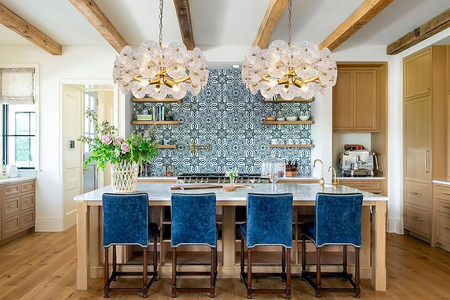 TOCHIC Modern Glass Chandelier 24