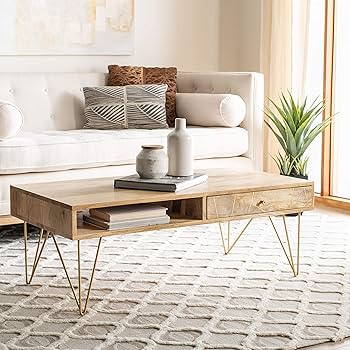 Amazon.com: Safavieh Home Marigold Mid-Century Modern Natural and