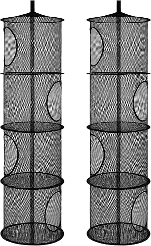 Miniatura 8 de Organizador de almacenamiento de 2 piezas de animales de peluche, red plegable o organizador de hamaca, 4 compartimentos para colgar juguetes de