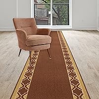 Vista 9 de Alfombras de pasillo lavables con borde enrejado de tamaño personalizado de 26 pulgadas de ancho x 25 pies (gris)