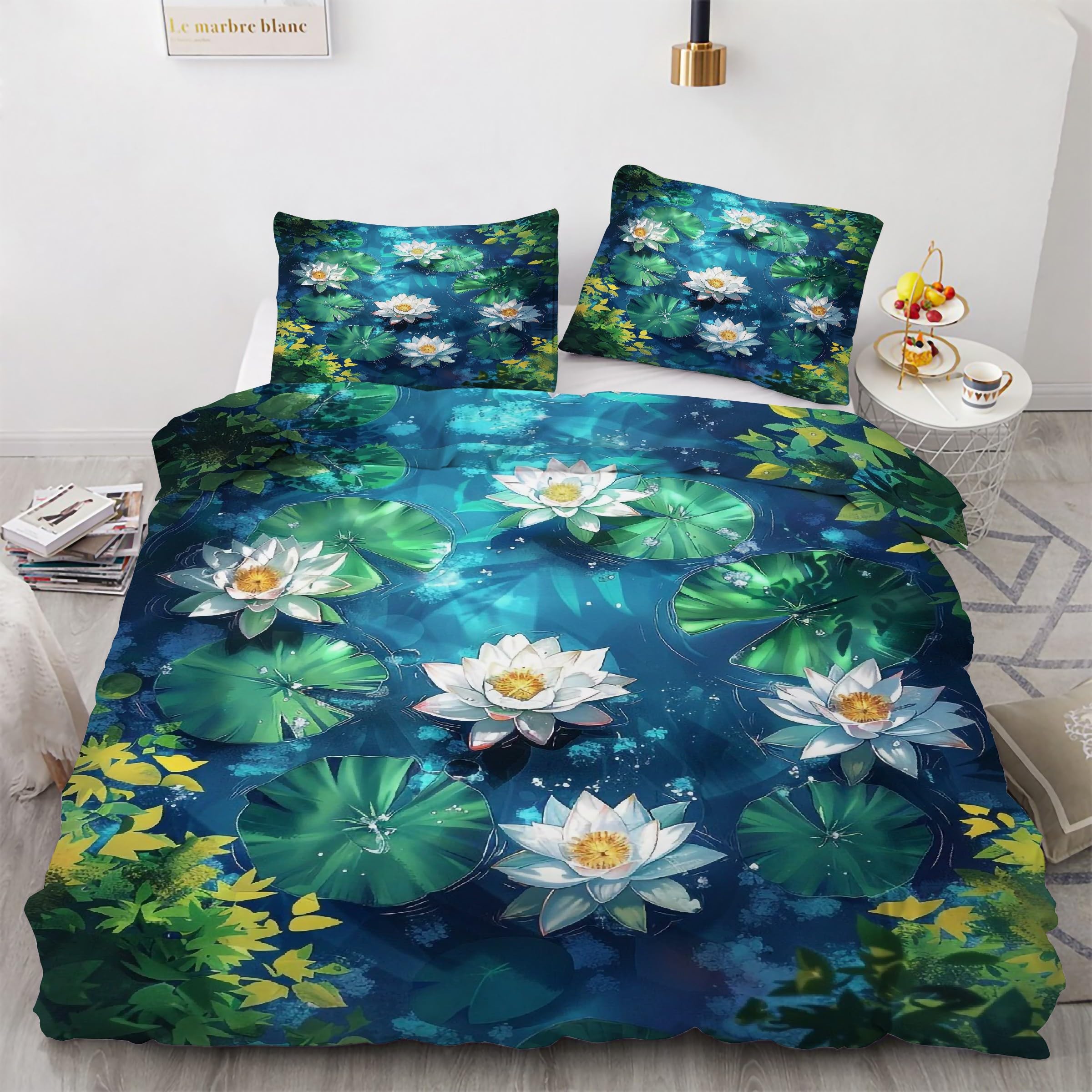 Ensemble de literie 3 pièces avec housse couette 240x260 et taies fermeture éclair