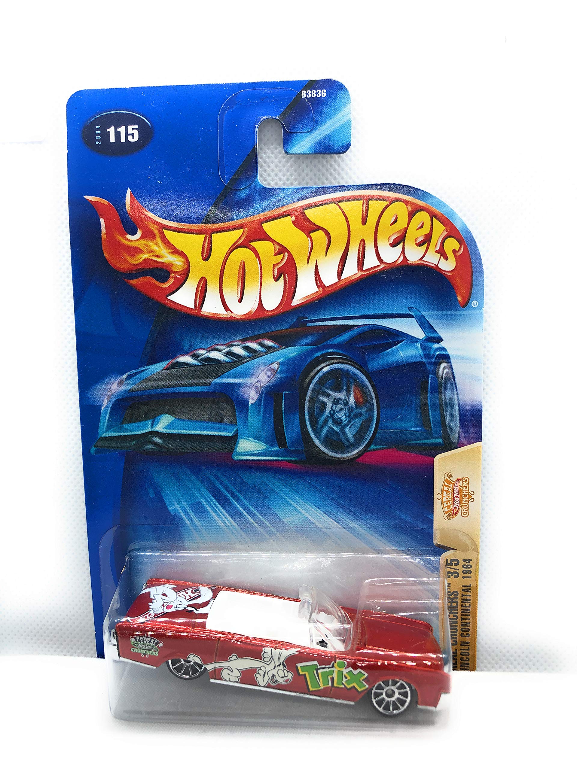 Hot Wheels 2004 Cereal Crunchers 3/5 Lincoln Continental 1964 115