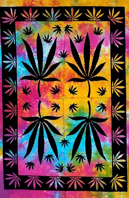 ICC Weed Tapestry Marijuana Wall Hanging leaf Poster Cannabis Hippie Decor Pot Flag Collage Dorm Trippy Bohemian Art psychedelic Small Hippie Rasta Ganja Cheap Tapestries